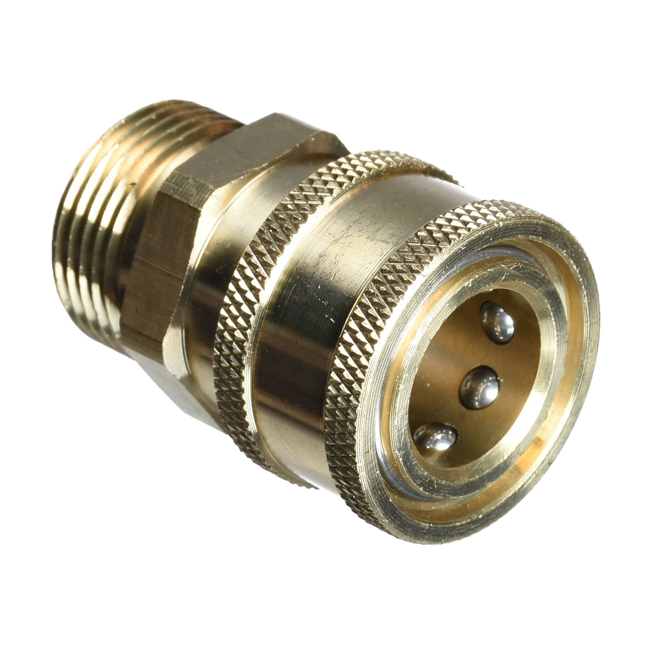 DP Pro 3/8in M22 M Quick Connect koppeling messing 14mm diameter voor MTM Hydro