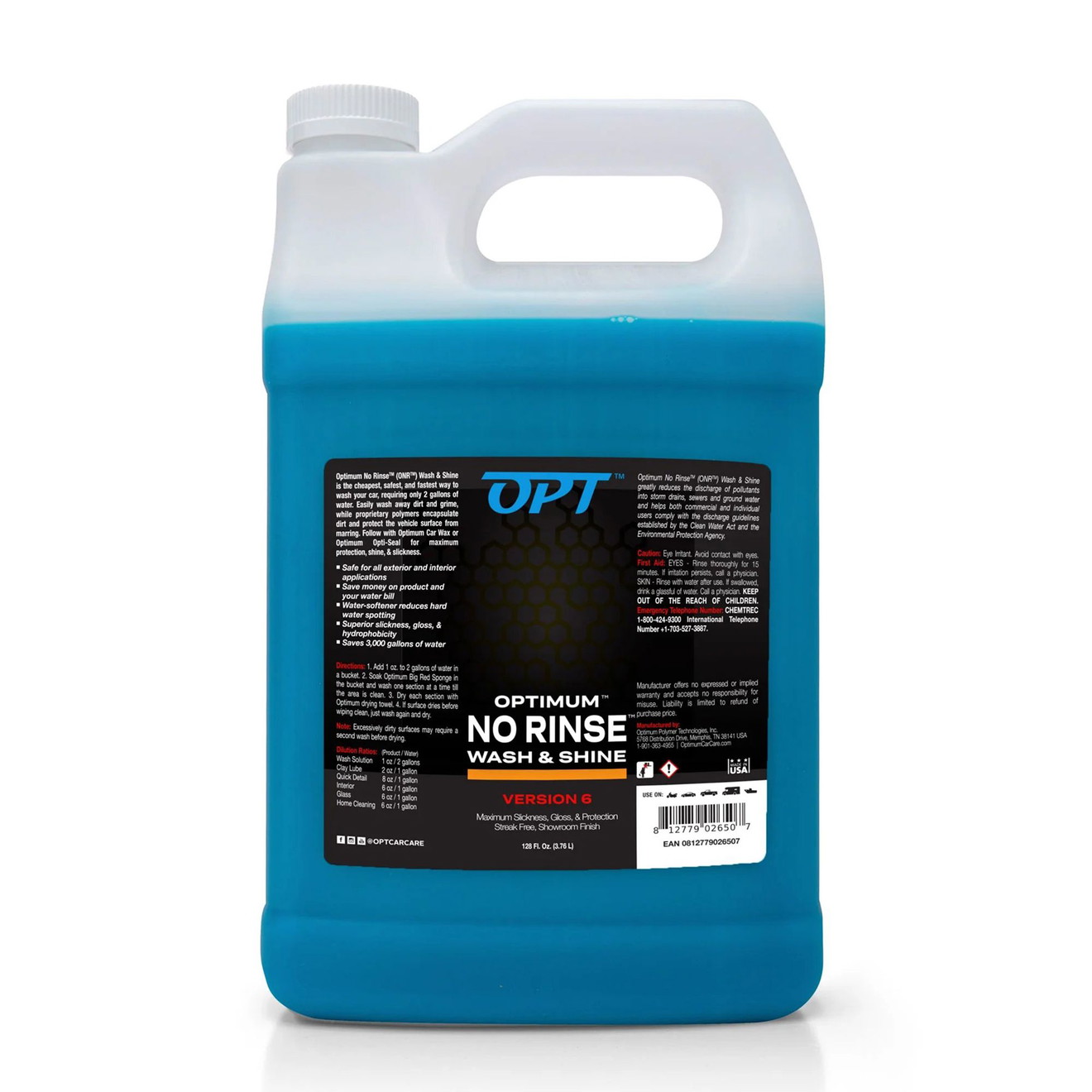 Optimum No Rinse Detailer Concentrate ONR v5 3780ml