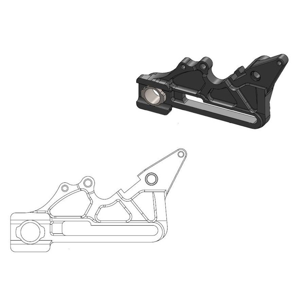 Moto-Master Bremssattel-Adapter Factory hinten 240 mm Ø schwarz