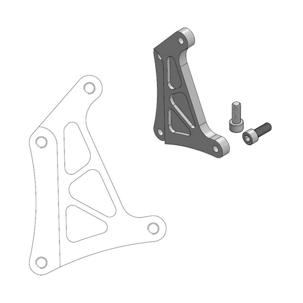 Moto-Master Bremssattel-Adapter Supermoto Racing Adapter 320 mm Ø