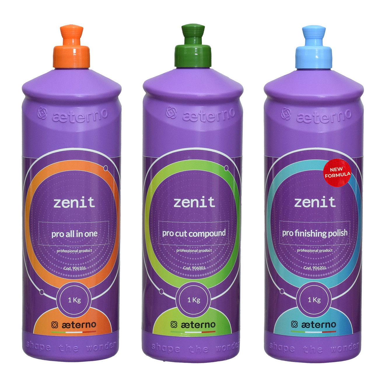 AETERNO Auto Polituren Bundle Zenit All-in-One + Pro Cut + Pro Finish 3 x 1000g