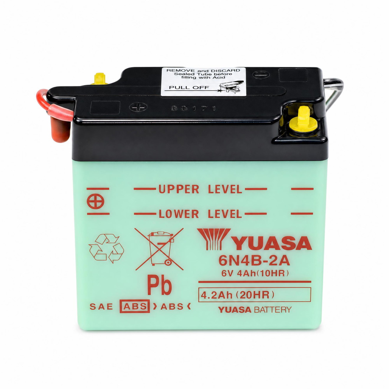 Yuasa Batterie 6V 4AH 6N4B-2A Blei-Säure 00412 ohne Säurepack