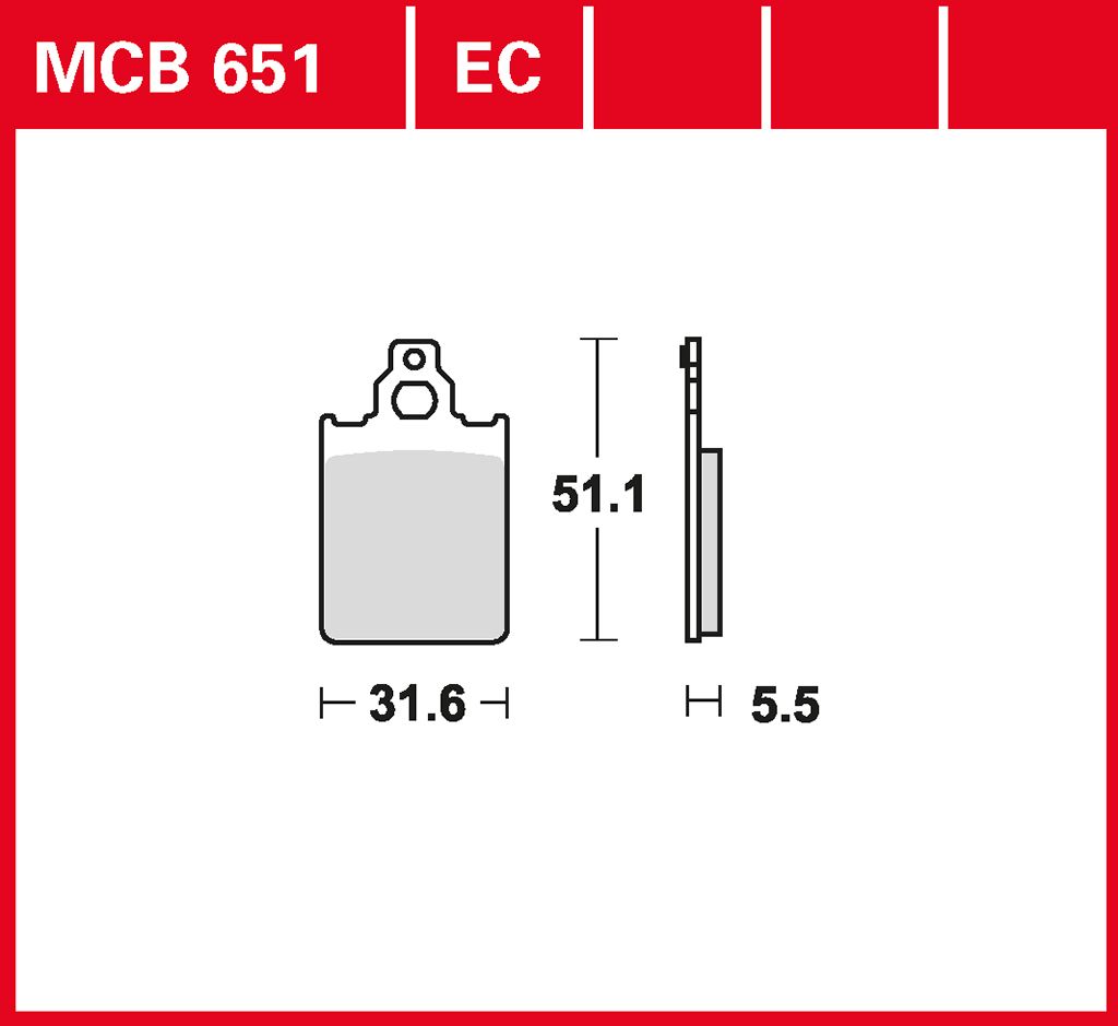 TRW Bremsbelag organisch MCB651EC