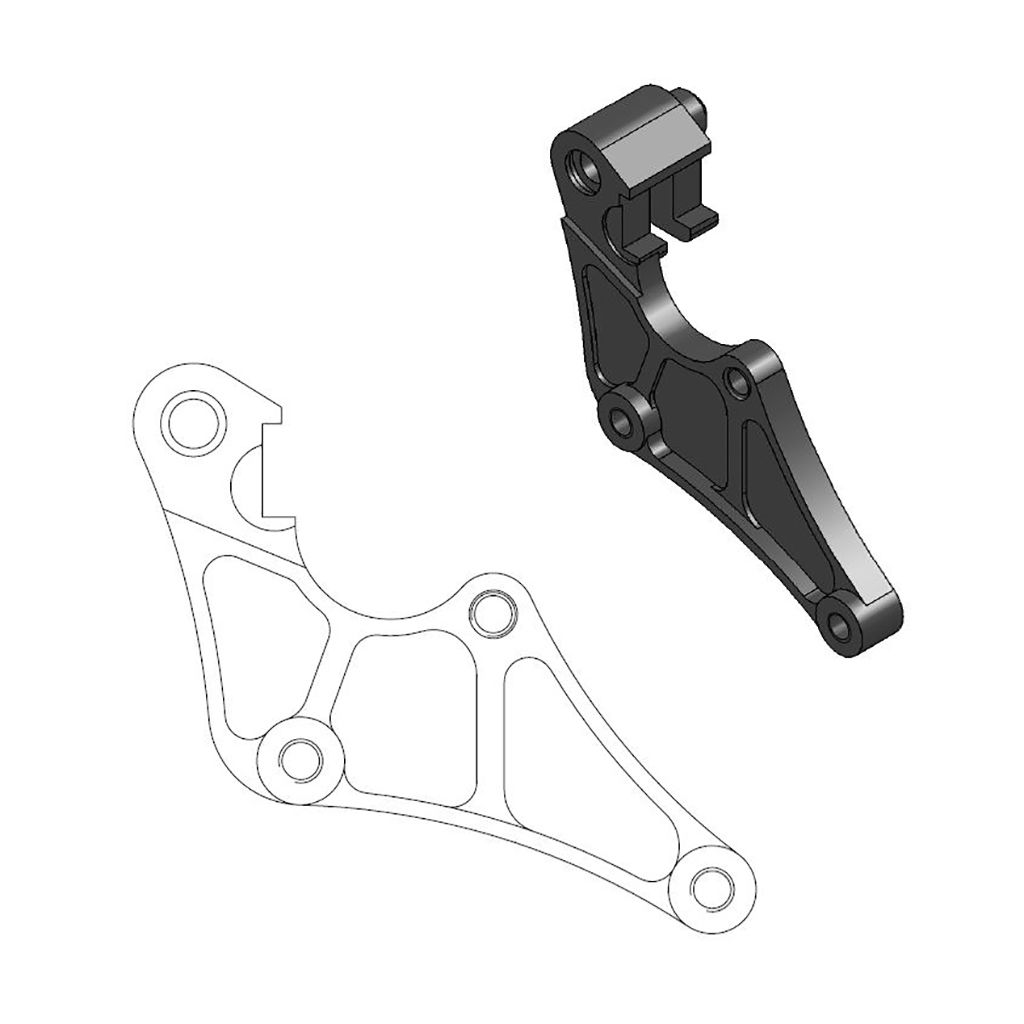 Moto-Master Bremssattel-Adapter Supermoto Street Adapter 320 mm Ø