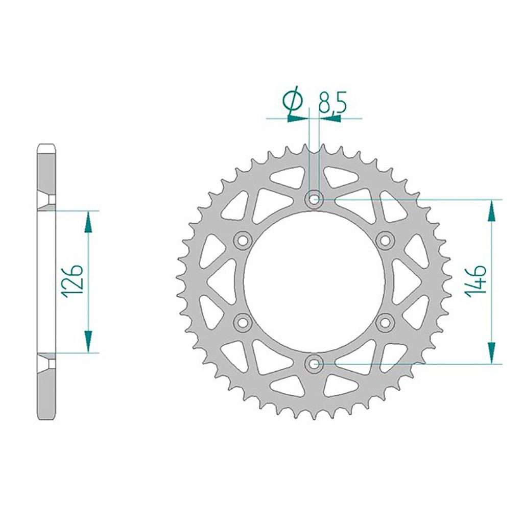 AFAM Kettenrad ALU #520 46 Zähne