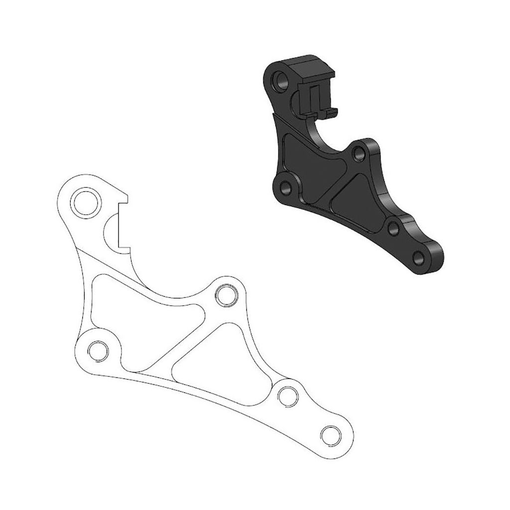 Moto-Master Bremssattel-Adapter Supermoto Street Adapter 320 mm Ø