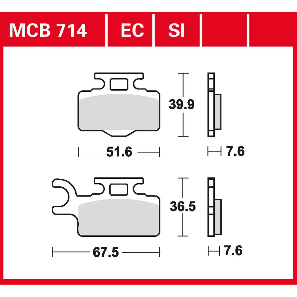 TRW Bremsbelag organisch MCB714EC