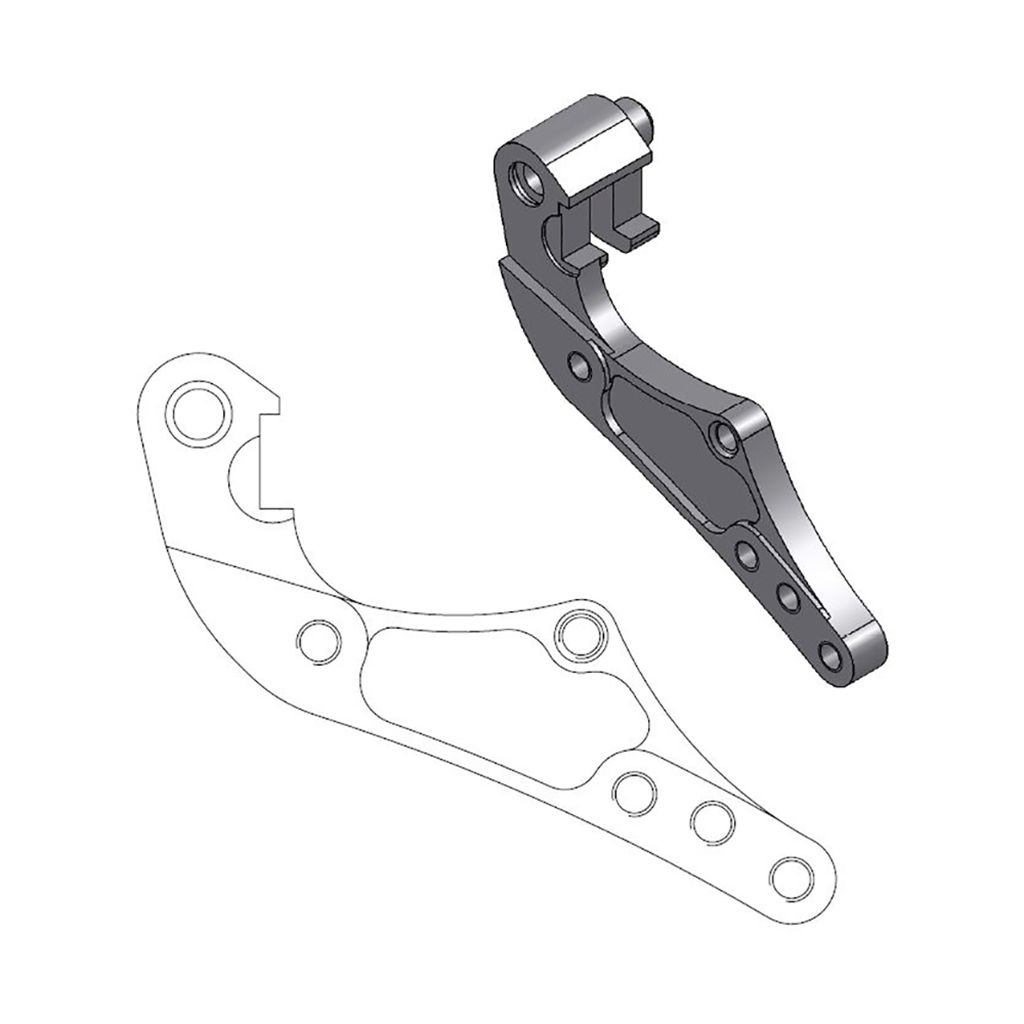 Moto-Master Bremssattel-Adapter Oversize Dakar 298 mm Ø