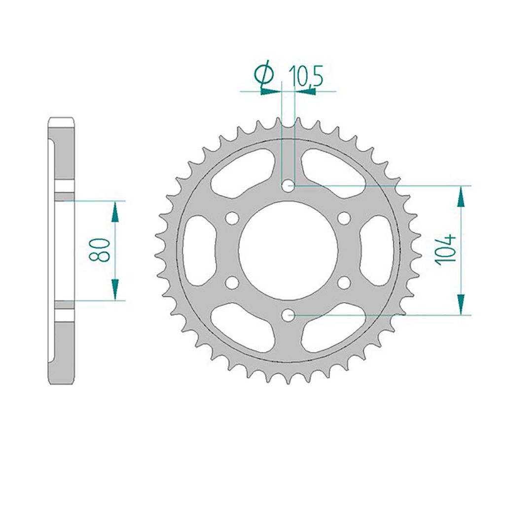 AFAM Kettenrad STAHL #530 41 Zähne
