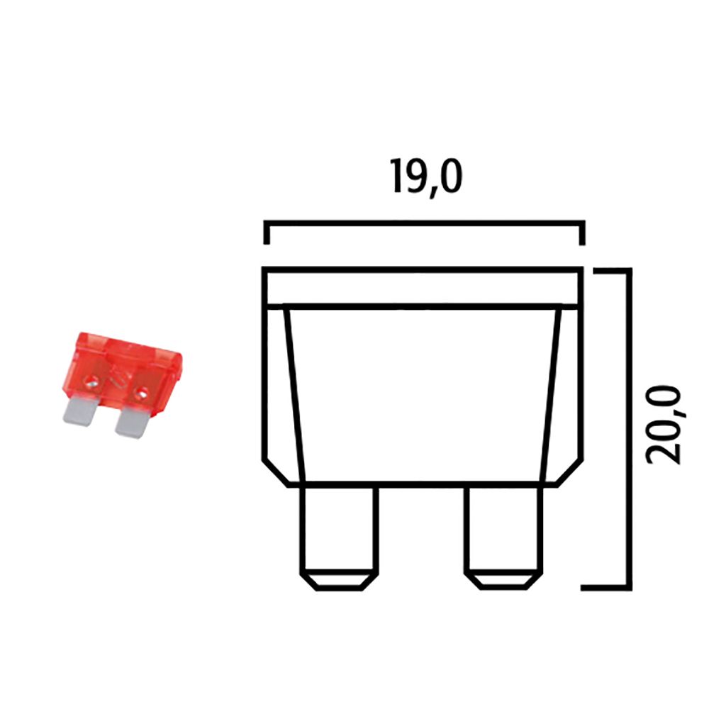 Flösser Sicherung 10AH Flachsicherung VPE10