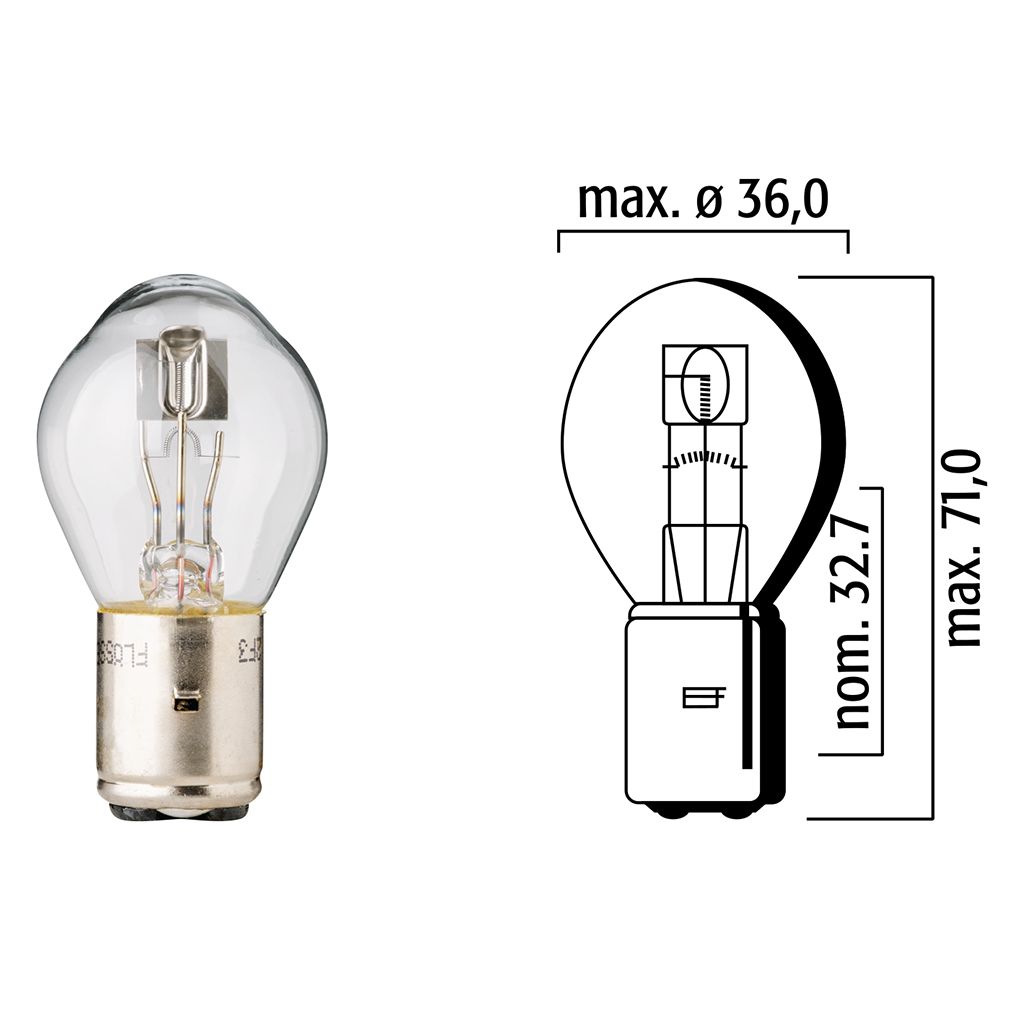 Floesser Lampe Flösser 12V 45/40W BA20d klar