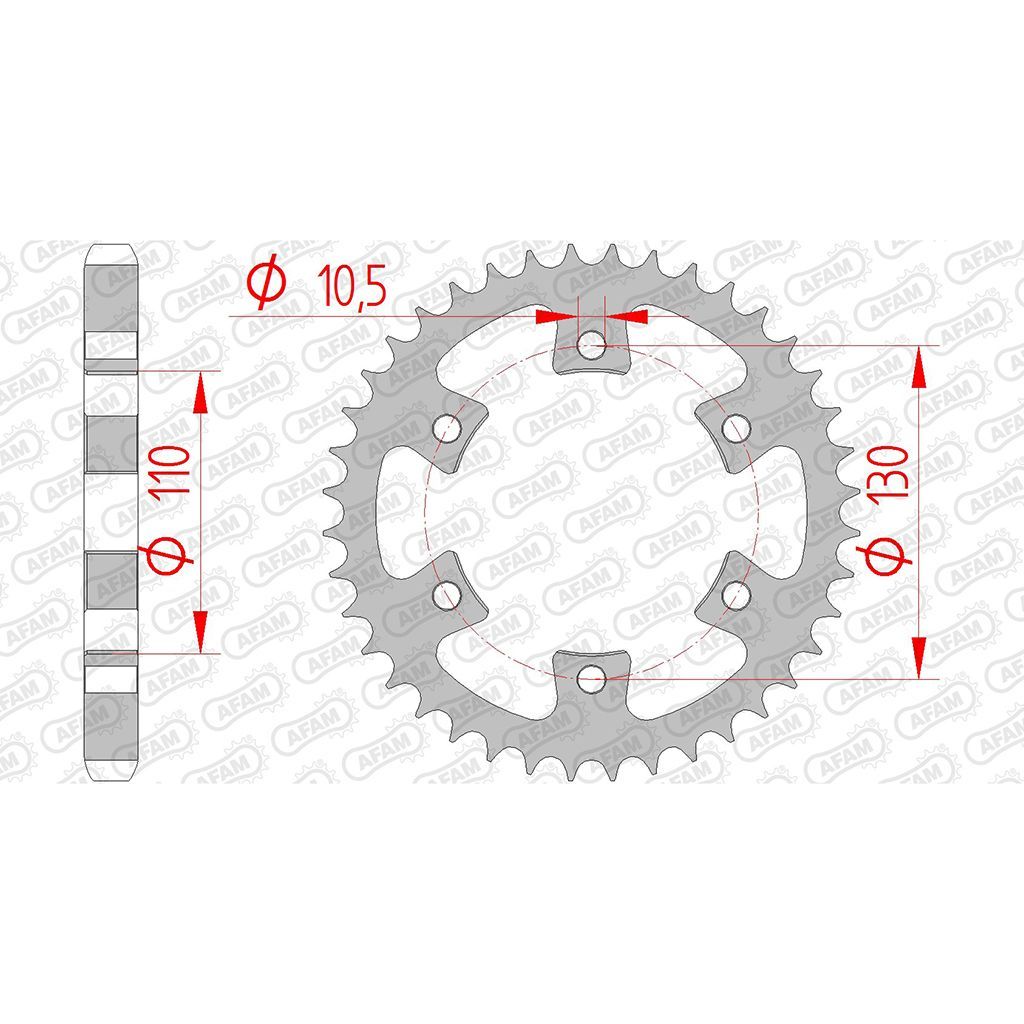 Esjot Kettenrad 92505-36 STAHL #530 36 Zähne