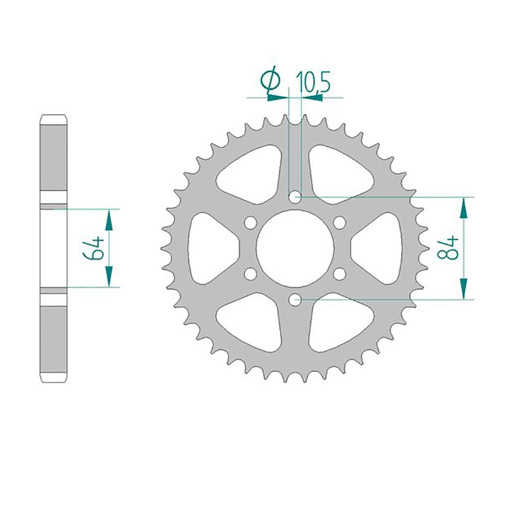AFAM Kettenrad STAHL #530 42 Zähne