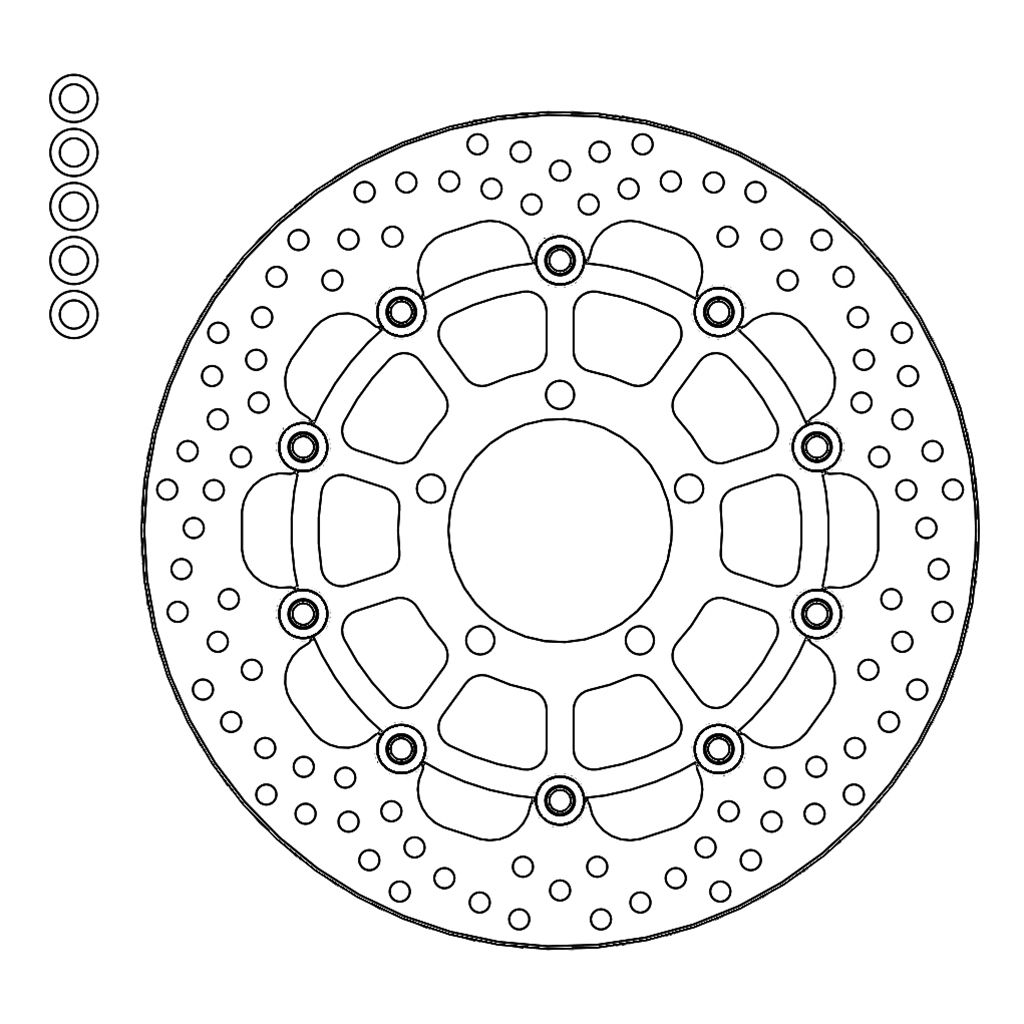 Moto-Master Bremsscheibe Halo vorn links schwimmend mit ABE