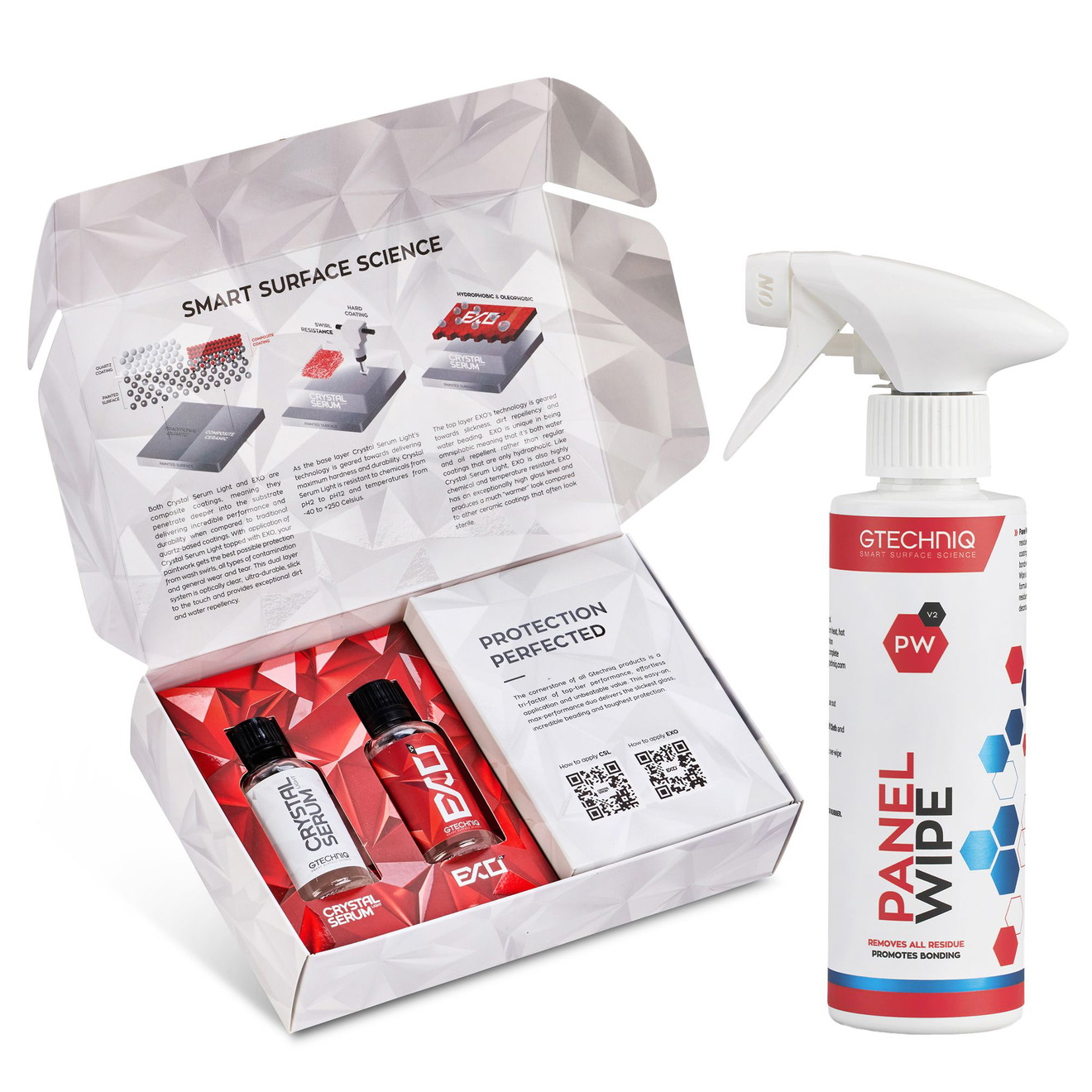 Gtechniq Professioneel Keramische Coating Kit Crystal Serum Light CSL + EXOv5 + PW 60ml
