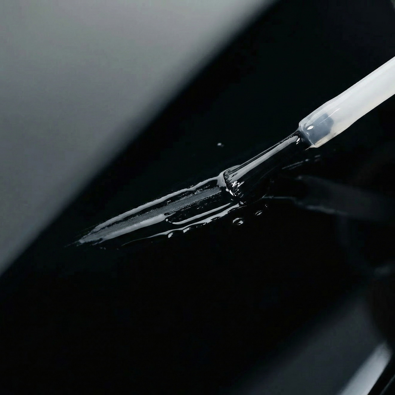 Tesla Model 3 Lackstift Set PX02 Diamond Black - 2 Tupfflesjes