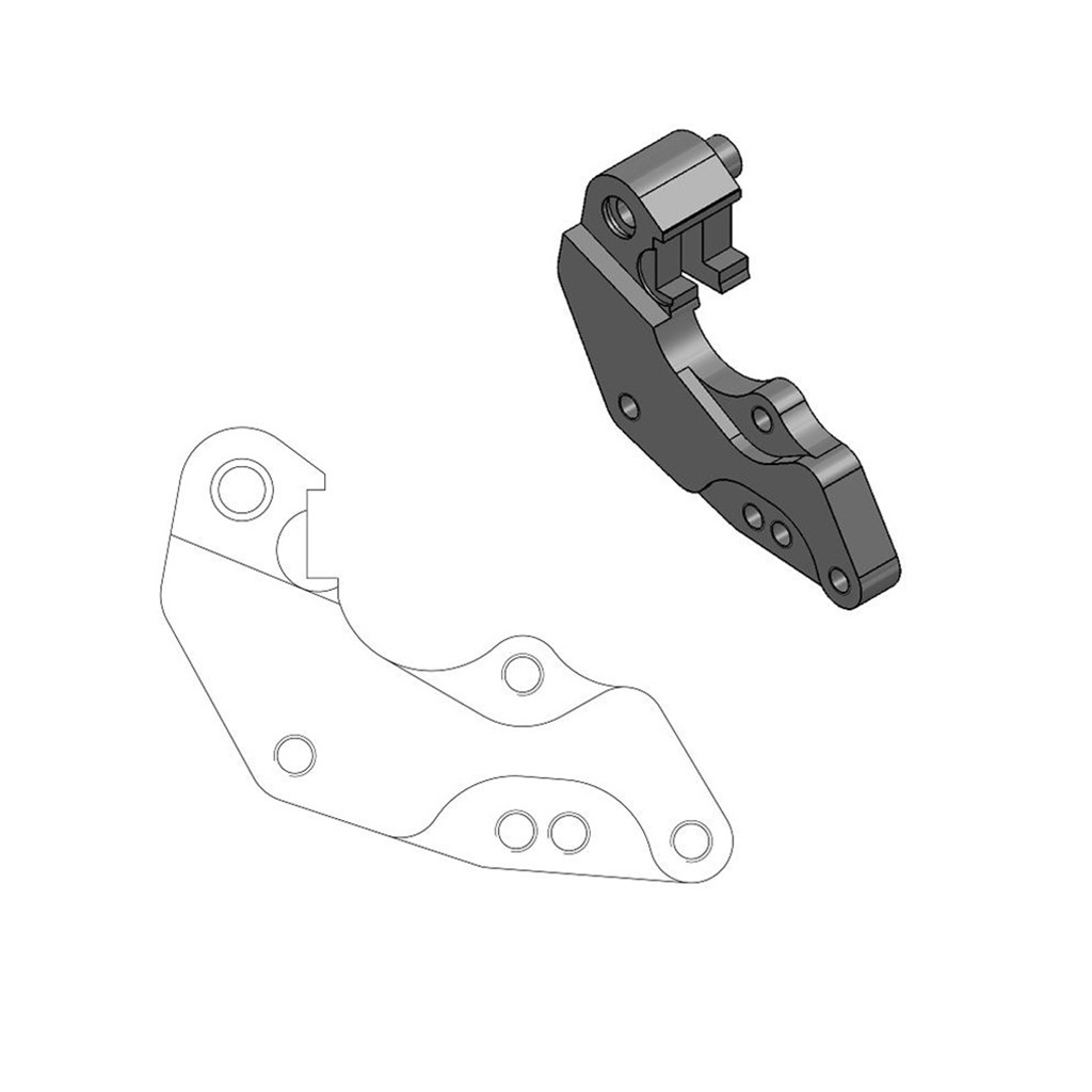 Moto-Master Bremssattel-Adapter Oversize Dakar 298 mm Ø