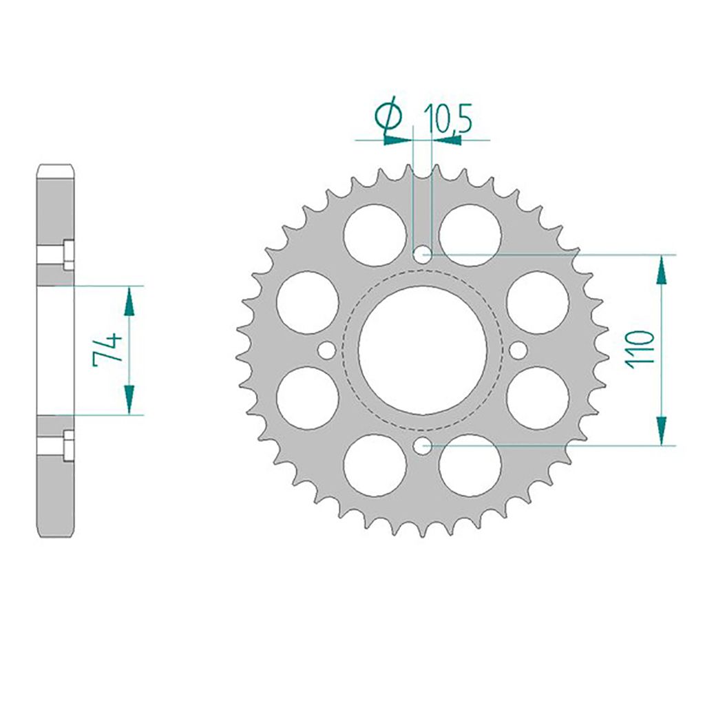 AFAM Kettenrad STAHL #530 41 Zähne