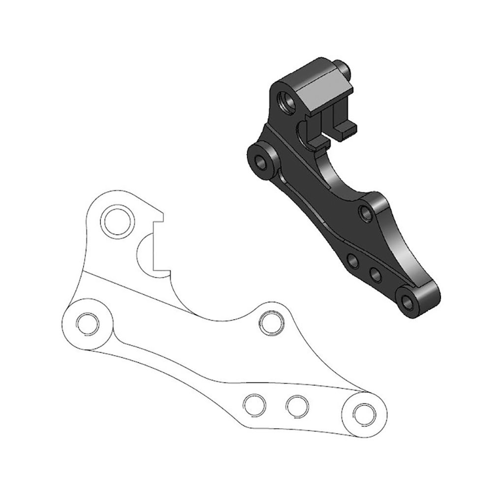 Moto-Master Bremssattel-Adapter Oversize Dakar 298 mm Ø