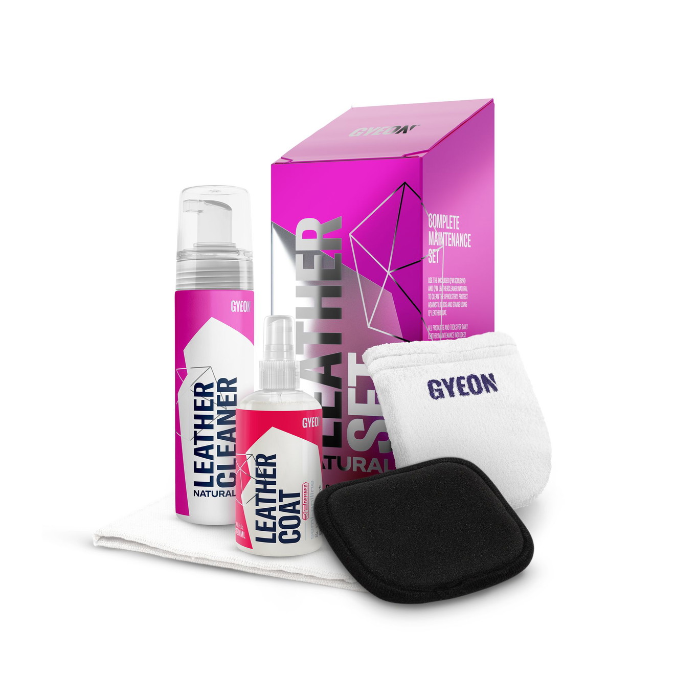 GYEON Q2M LeatherSet Natural zacht lederverzorgingsset 200ml