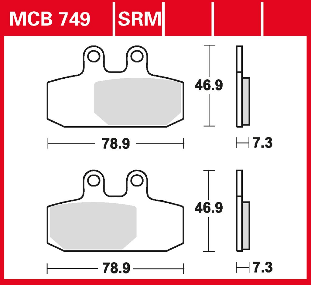 TRW Bremsbelag Sinter MCB749SRM