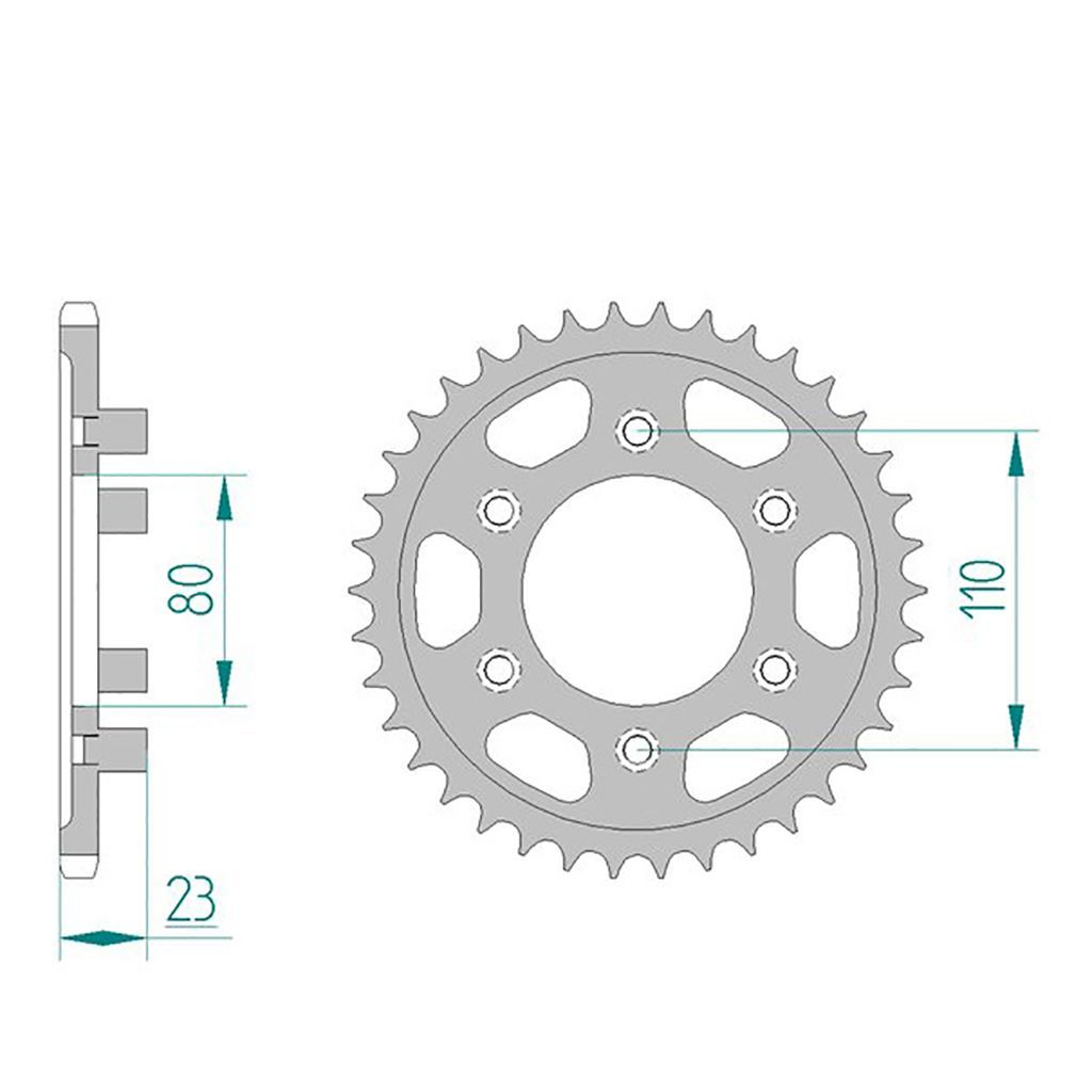Esjot Kettenrad 35200-36 STAHL #520 36 Zähne