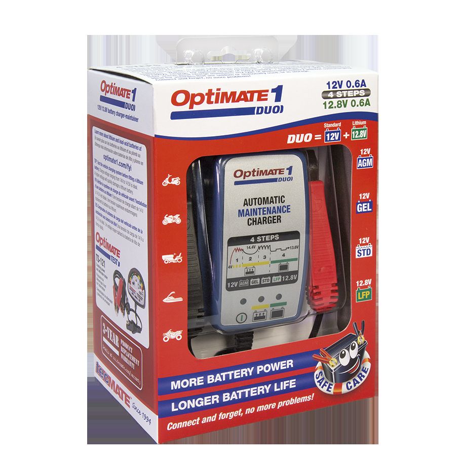 Optimate 1Duo Batterieladegerät 12V Lithium und Bleisäure
