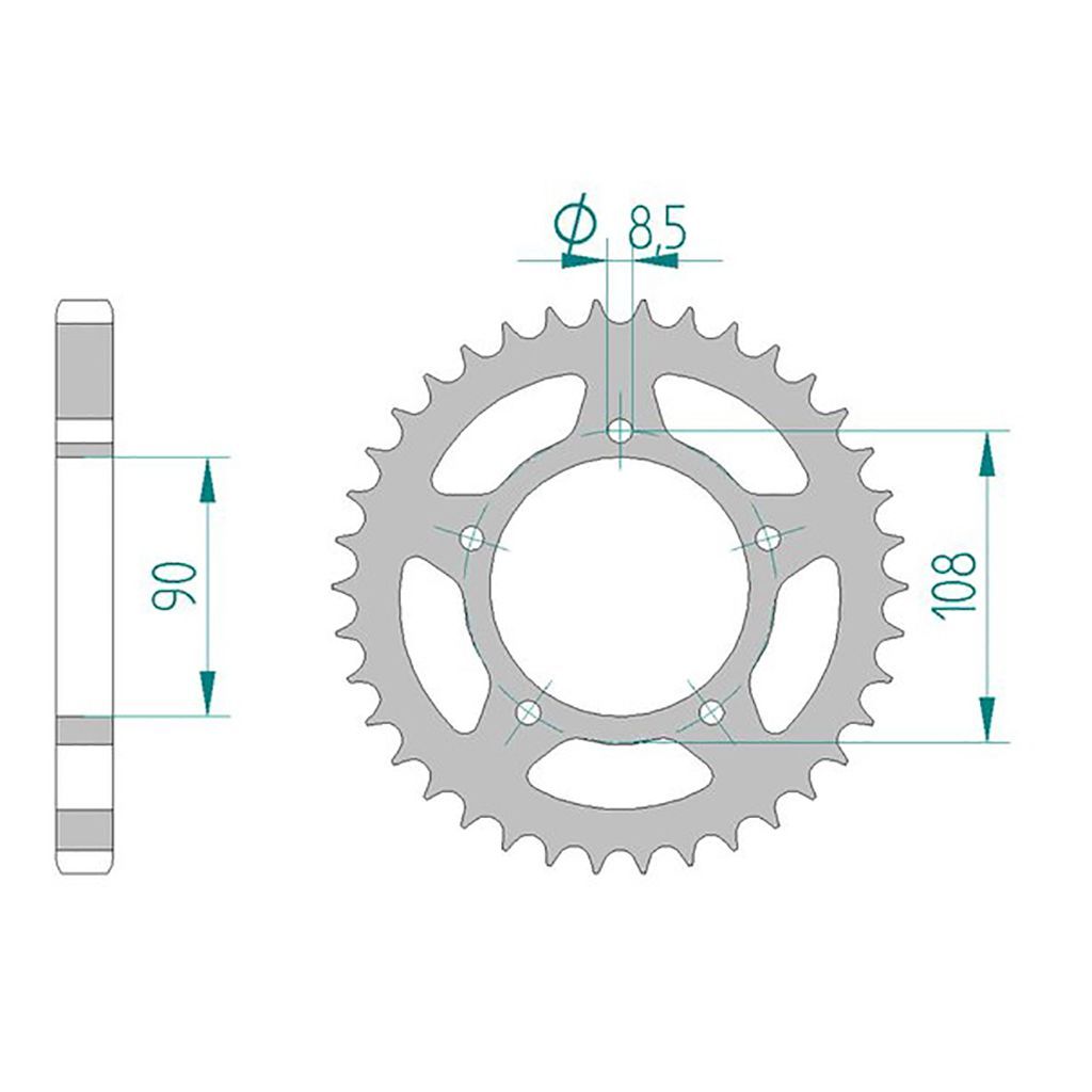 Esjot Kettenrad 50600-36 STAHL #530 36 Zähne