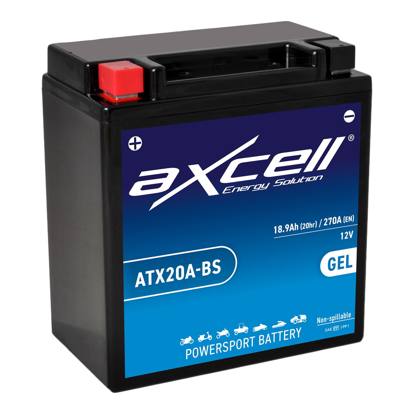 AXCELL Batterie 12V YTX20A-BS GEL