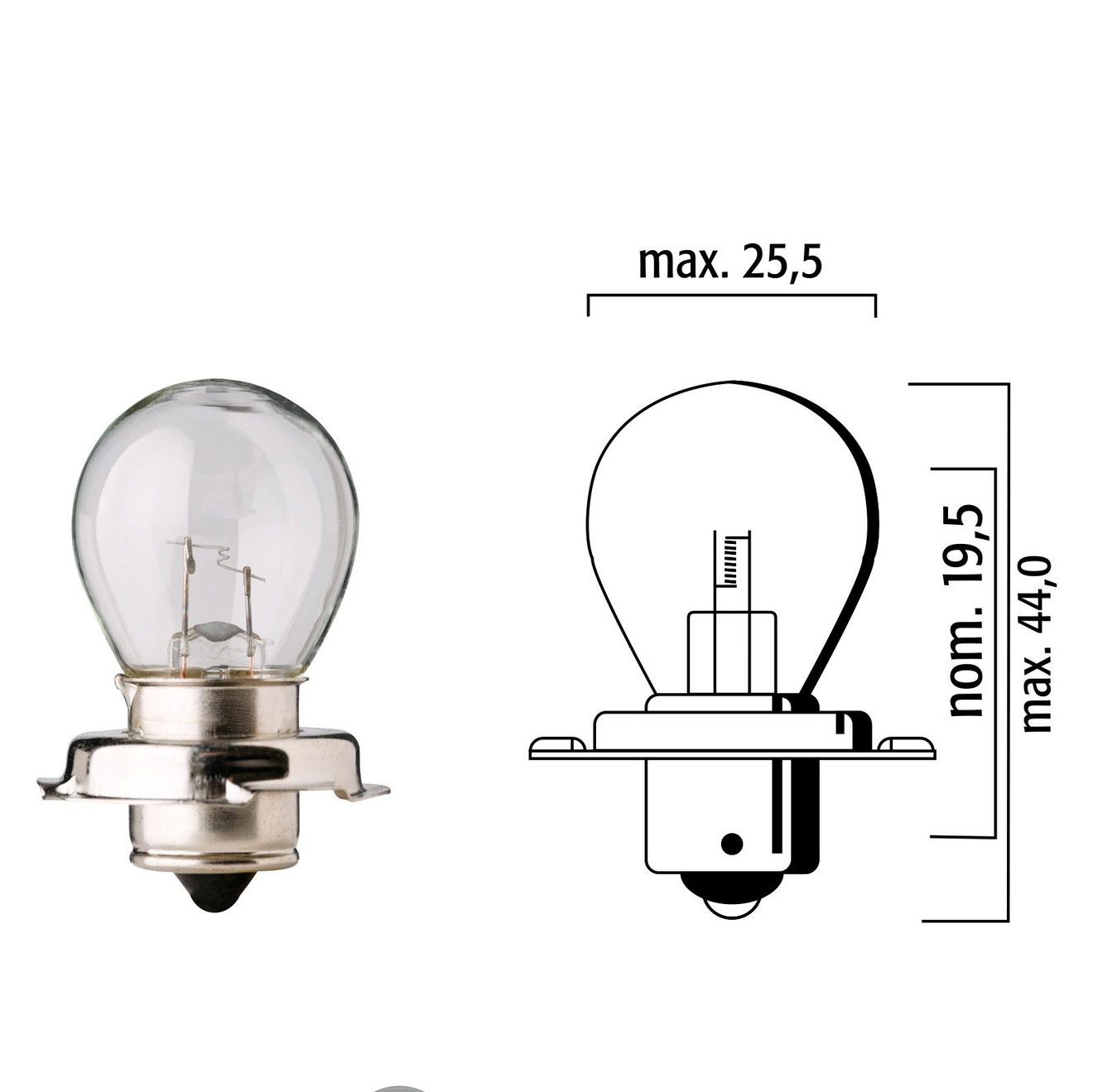 Flösser Lampe 12V 15W P26S Halogen VPE1