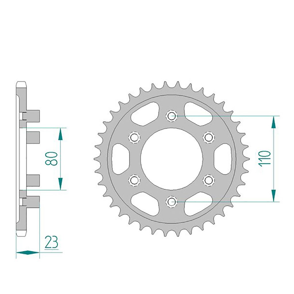 Esjot Kettenrad 35200-37 STAHL #520 37 Zähne