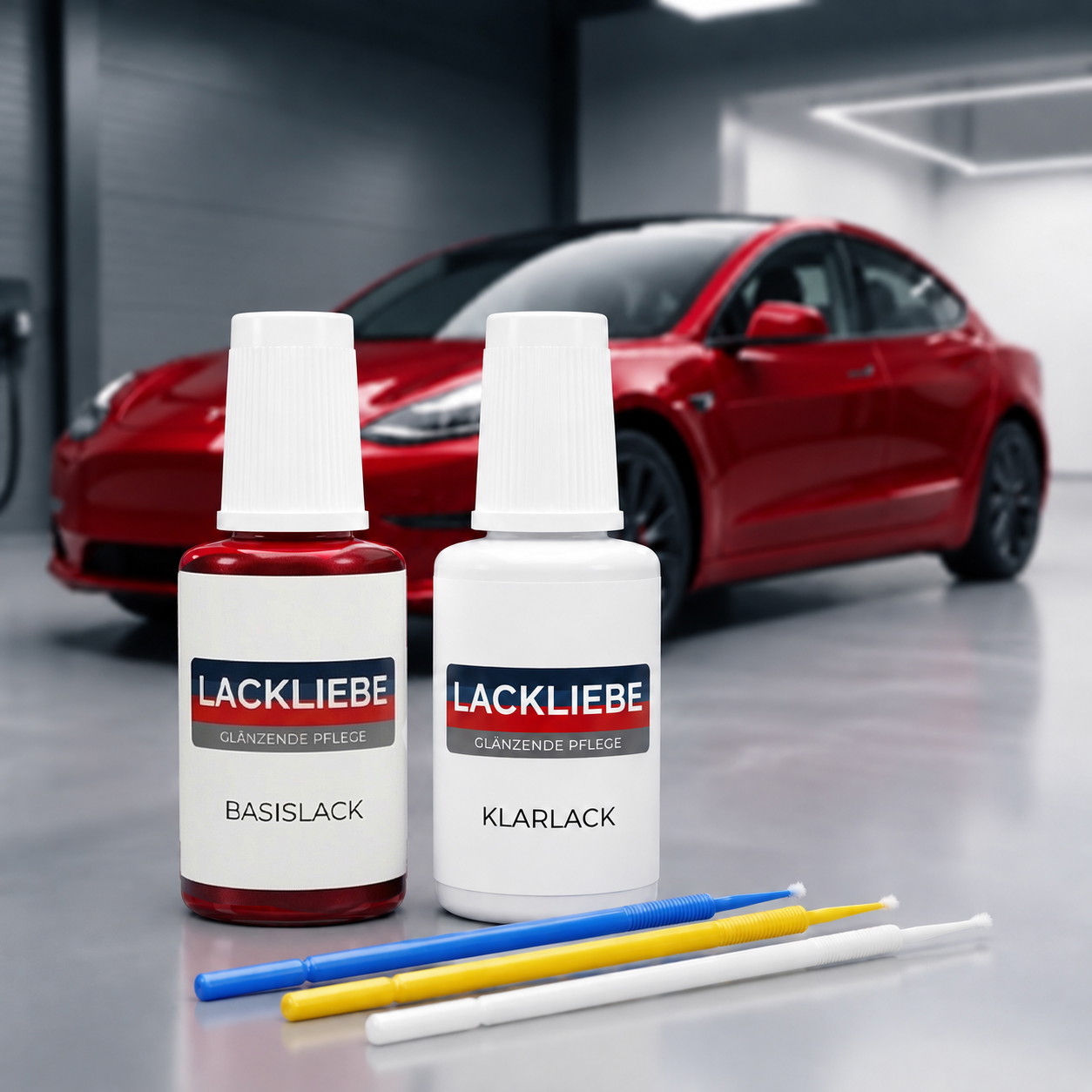 Zestaw lakierów do Tesla Model Y PR00 Midnight Cherry Red 2 x 20 ml