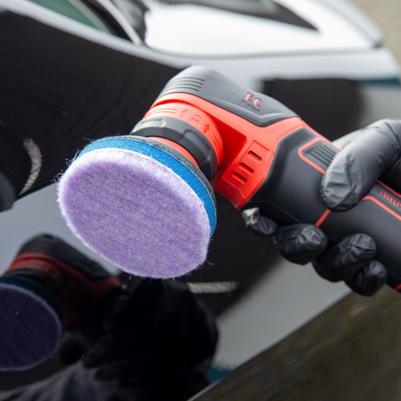 Detail Passion Polierpad 75mm Foamed Hybrid Wool Heavy Cut 6mm Ø 82mm