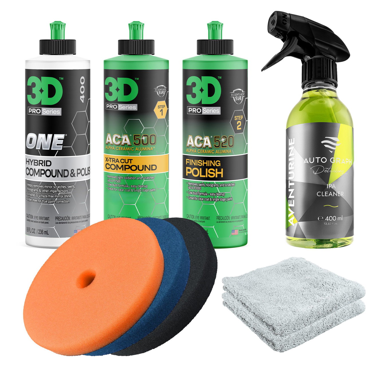 3D Auto Polituren + Therminator Pads 125mm Bundle