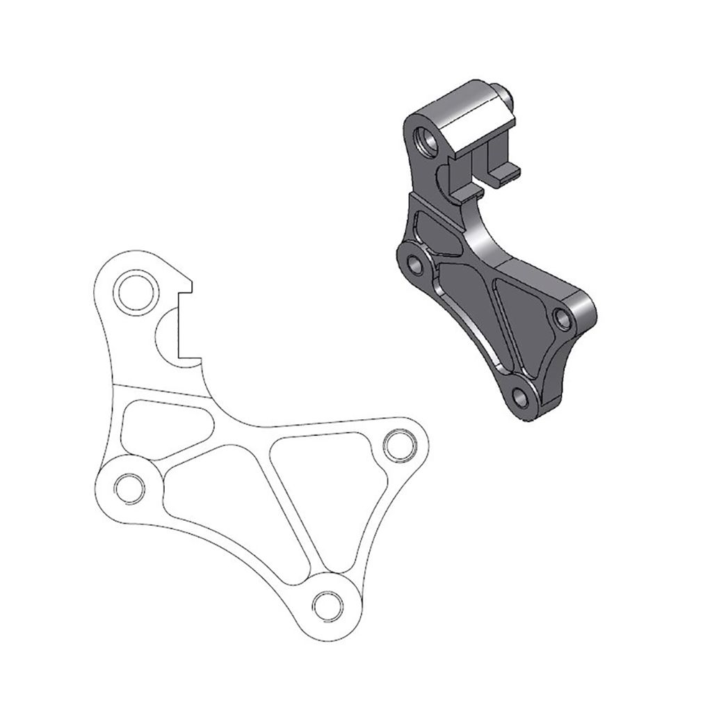 Moto-Master Bremssattel-Adapter Supermoto Street Adapter 320 mm Ø