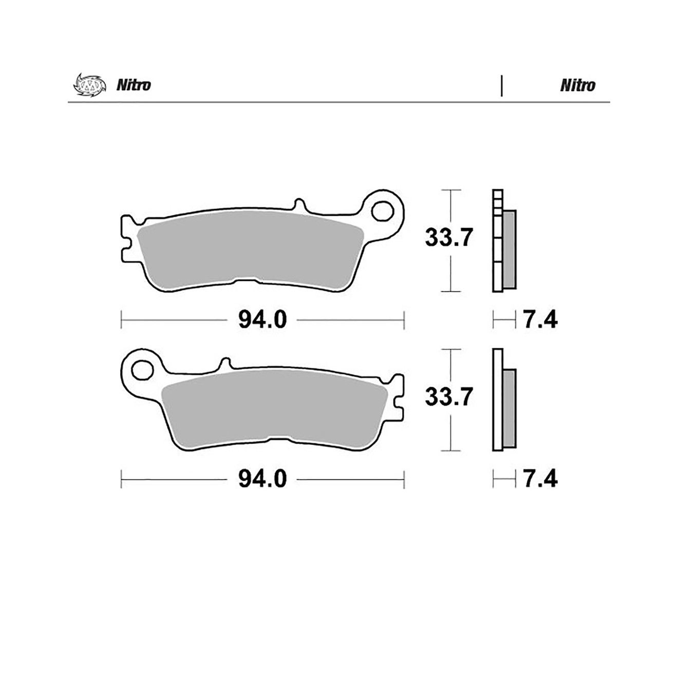 Moto-Master Bremsbelag Nitro ohne ABE