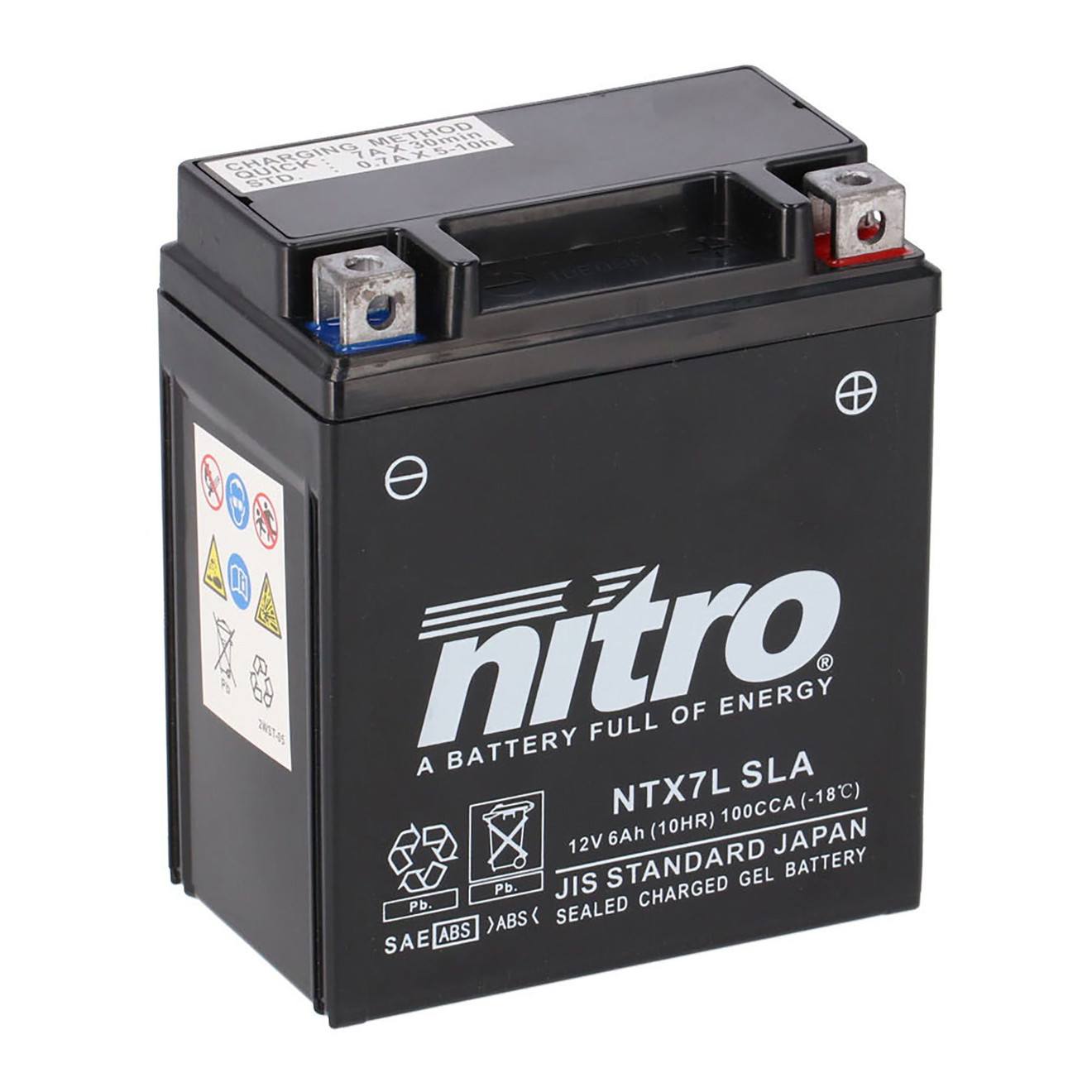 Nitro Batterie 12V 6AH YTX7L-BS Gel 50614