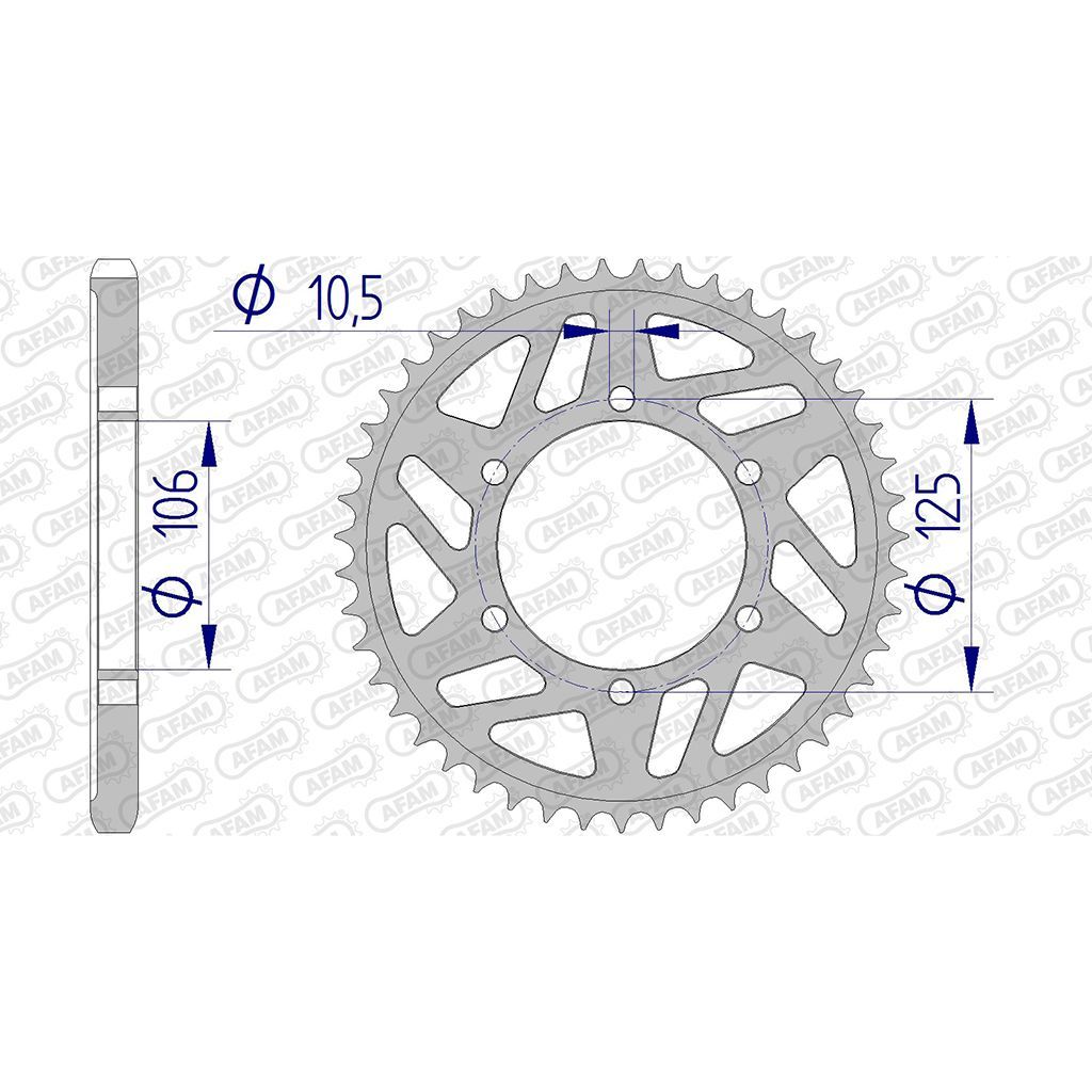 AFAM Kettenrad ALU #525 47 Zähne