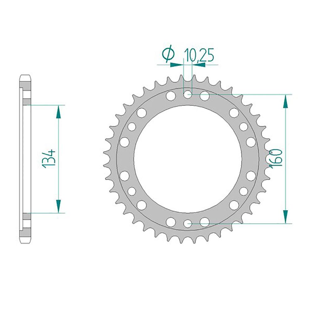 AFAM Kettenrad ALU #520 40 Zähne