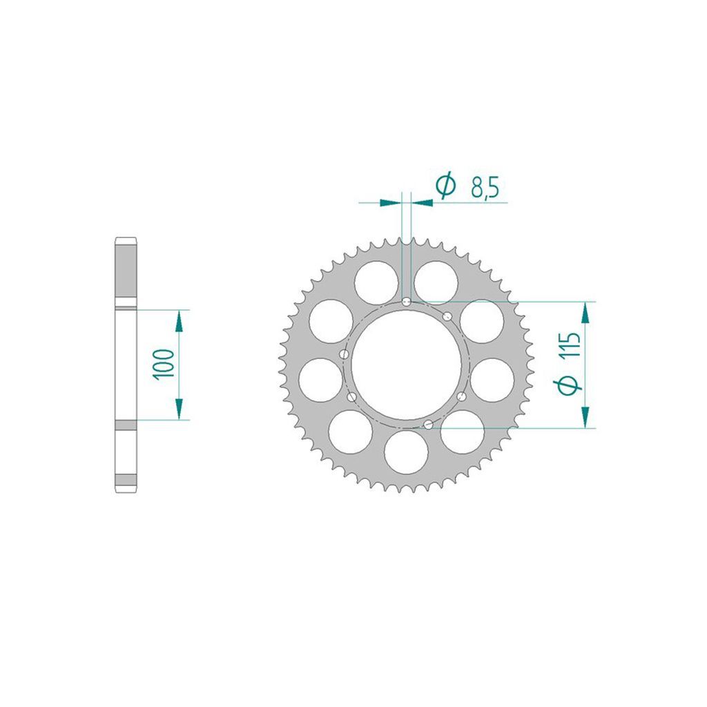 AFAM Kettenrad ALU #428 HVA CH50 56 Zähne