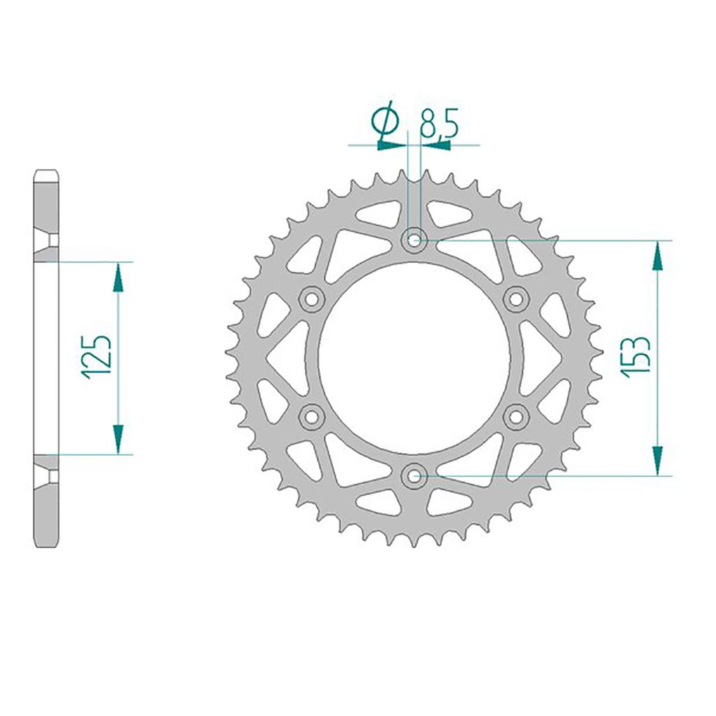 AFAM Kettenrad ALU #520 47 Zähne