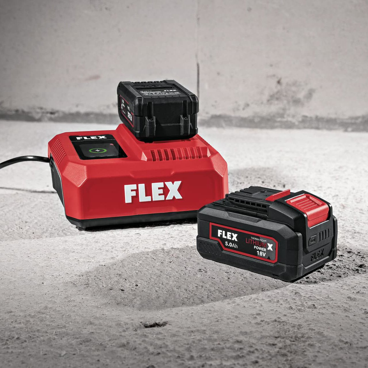 Flex Akku Set 18-55 CA2 Ladegerät 12.0/18.0 Volt + 2 x Akkus 5,0 Ah 18,0 V
