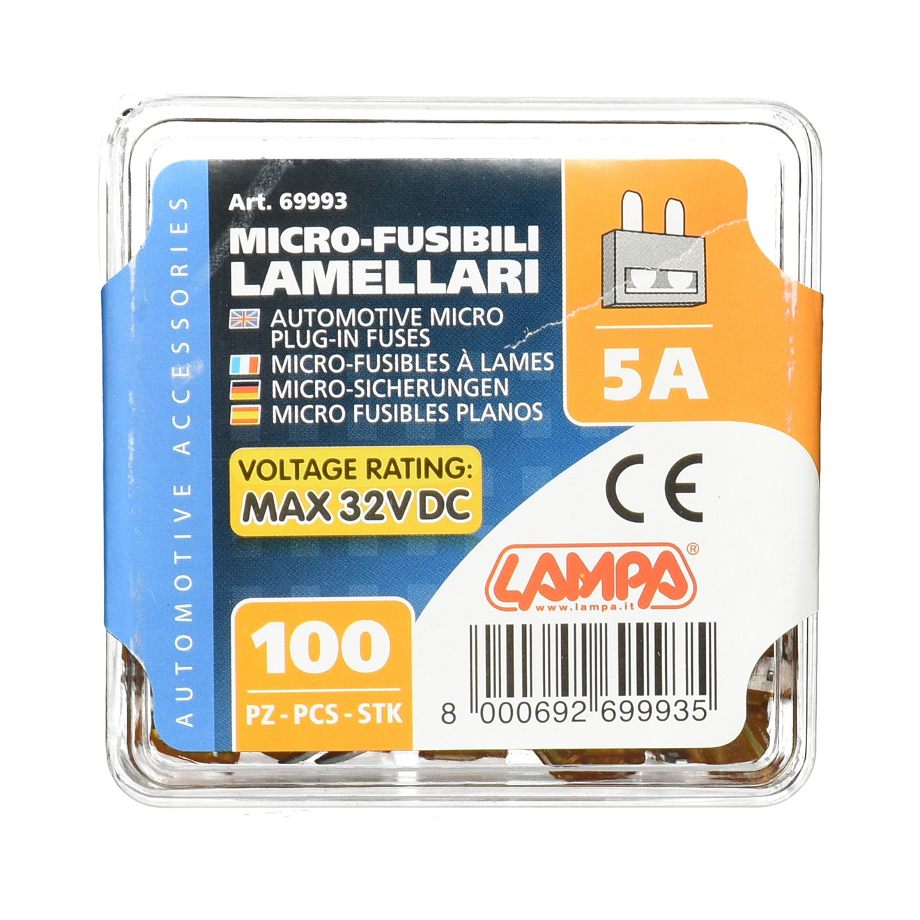MotoLibre Sicherung 5AH Flachsicherung 100 Stck.