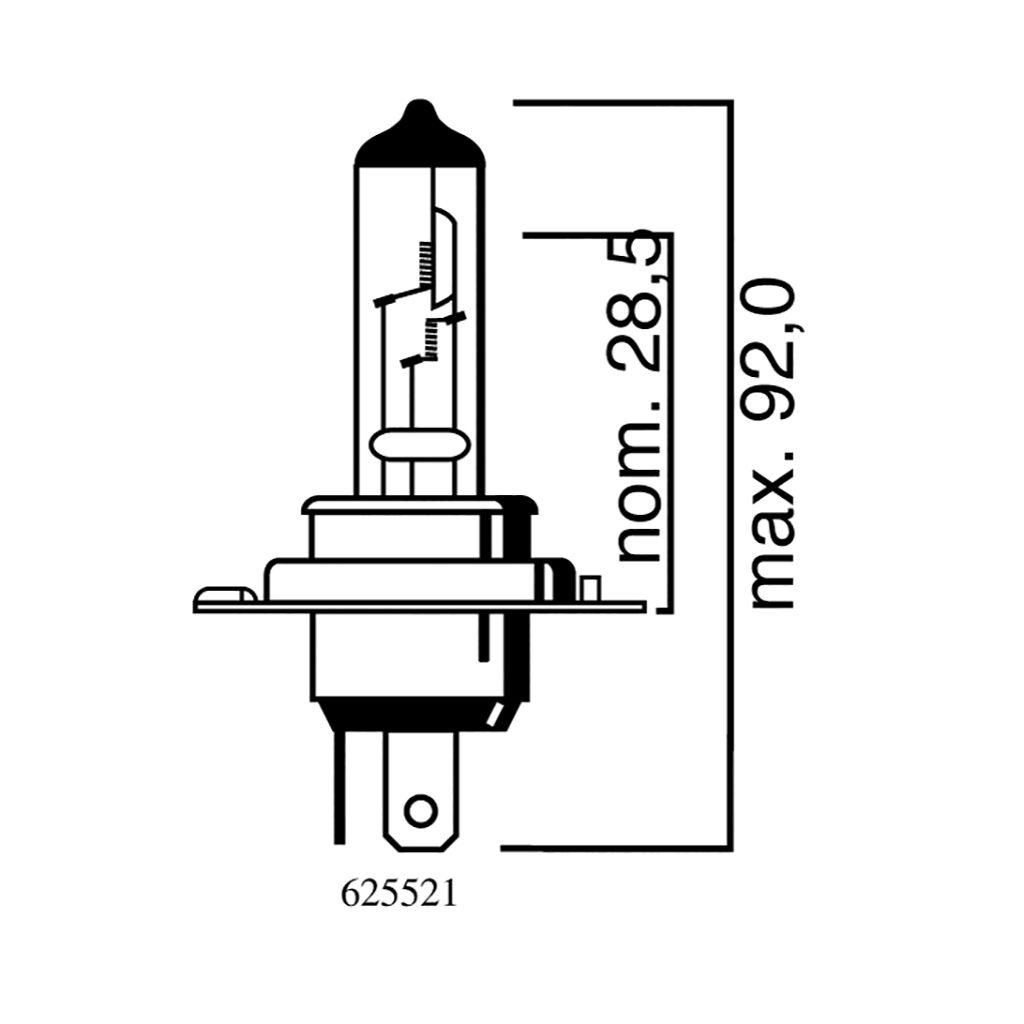 Flösser Lampe 12V 60/55W P43t H4 VPE1