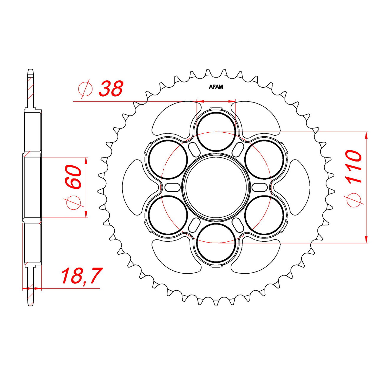 AFAM Kettensatz für Ducati Streetfighter V2 955 22-24 520 XHR2G