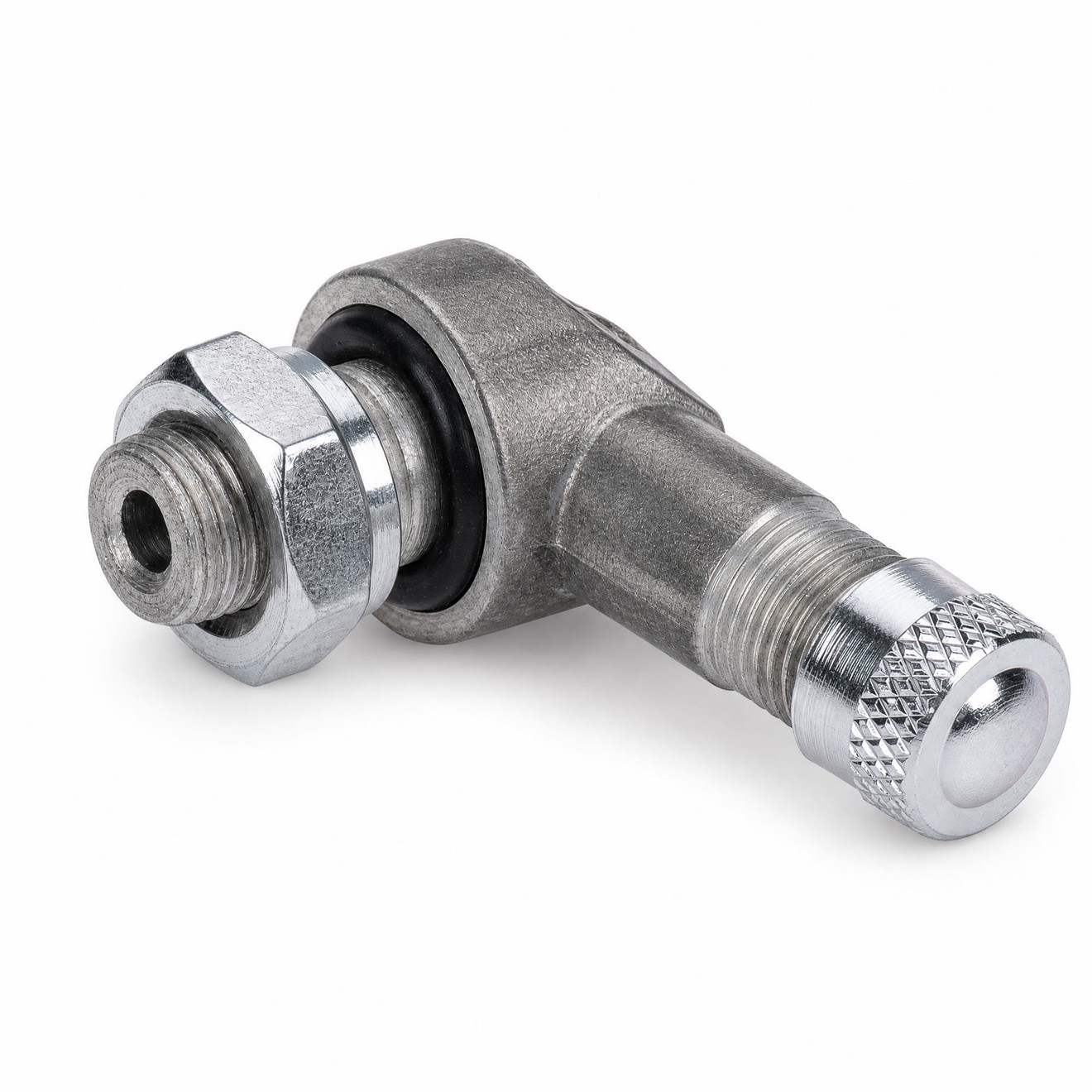 MotoLibre Ventil Felge 90 Grad 8,3mm silber Alu