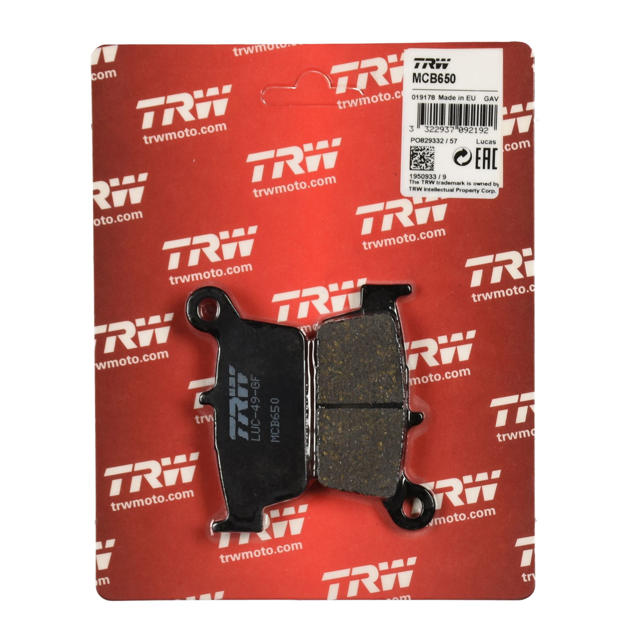TRW Bremsbelag organisch MCB650