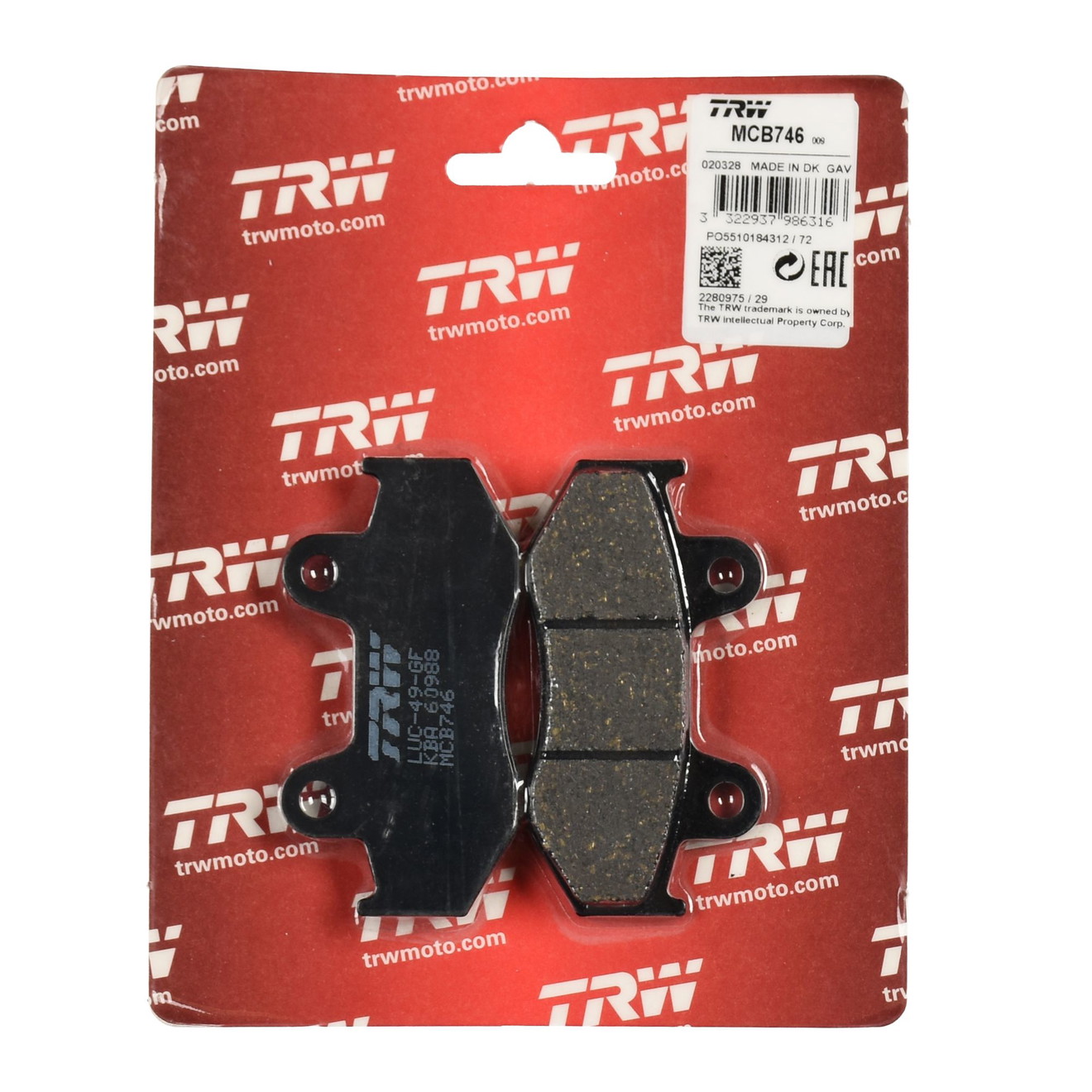 TRW Bremsbelag organisch MCB746