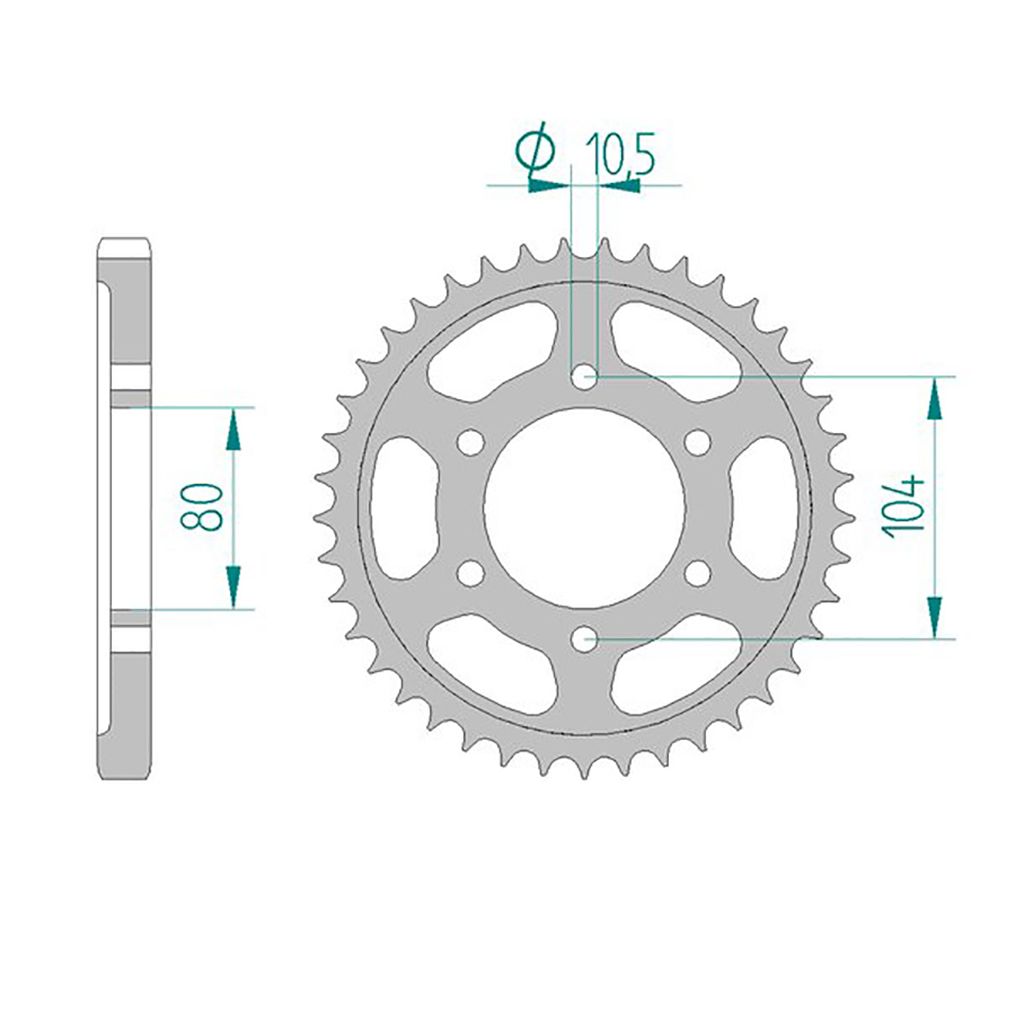AFAM Kettenrad STAHL #530 42 Zähne