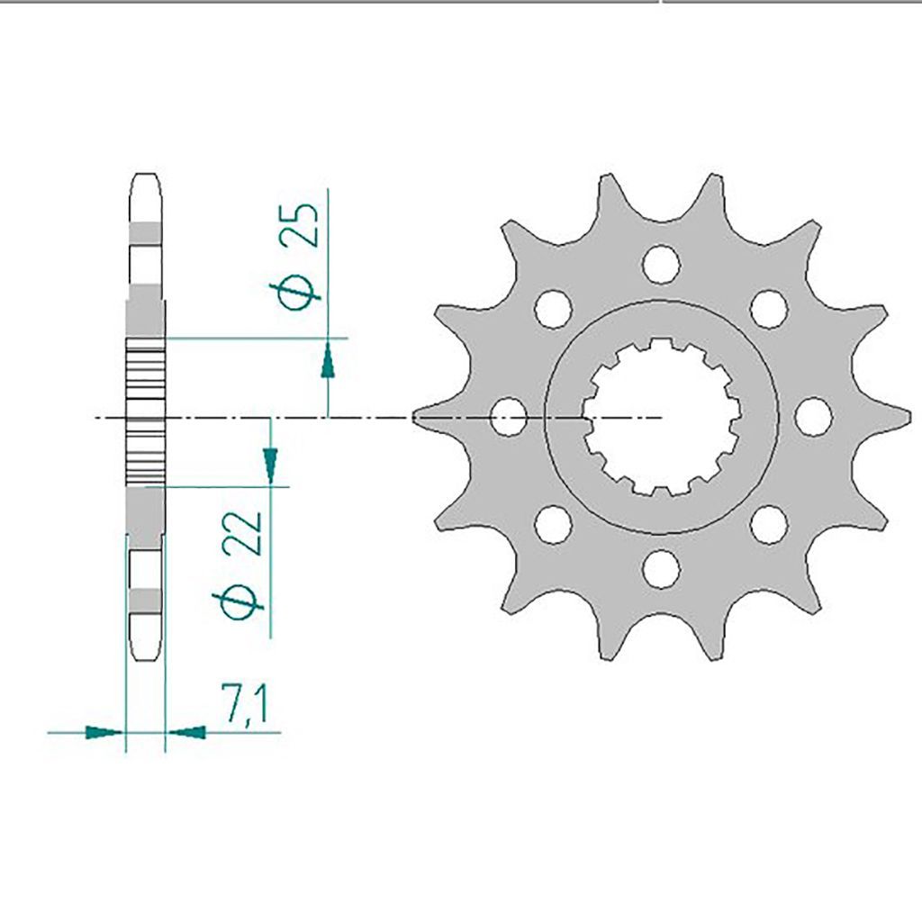 AFAM Kettensatz für Kawasaki ZX-6R (636) Ninja ABS 19-20 520 XSRG